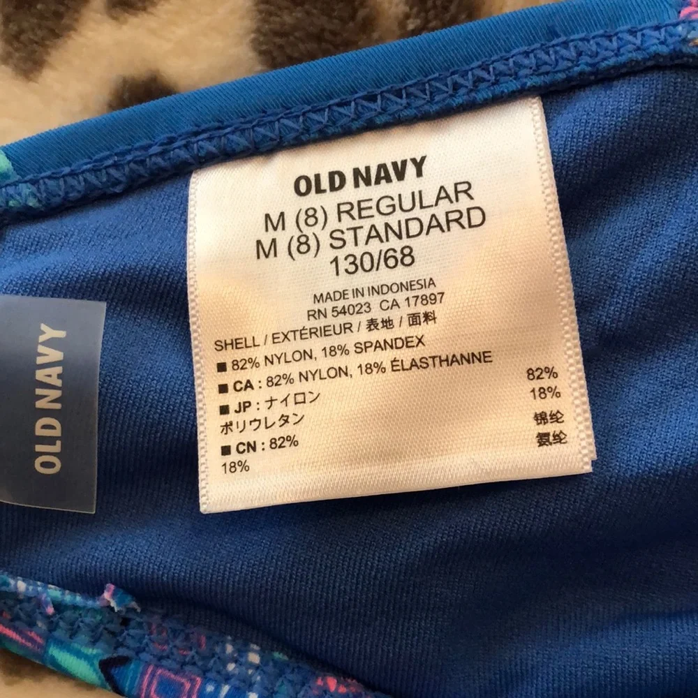 Old Navy Girls Halter Bandeau Bikini Top in Blue Size Medium 8